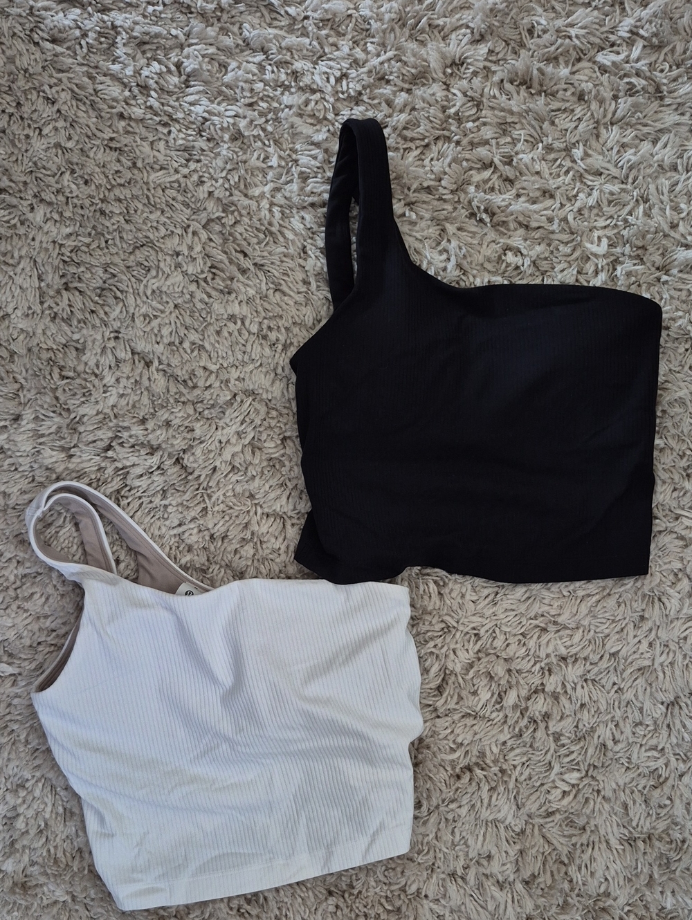 Lululemon One-Shoulder Ribbed Sports Bras